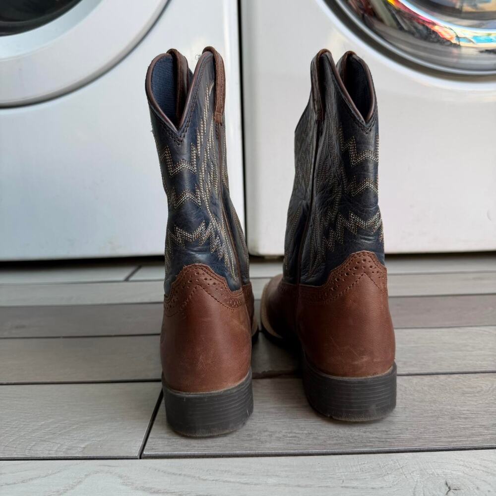 Ariat brown leather western ankle - Picture 5 of 8